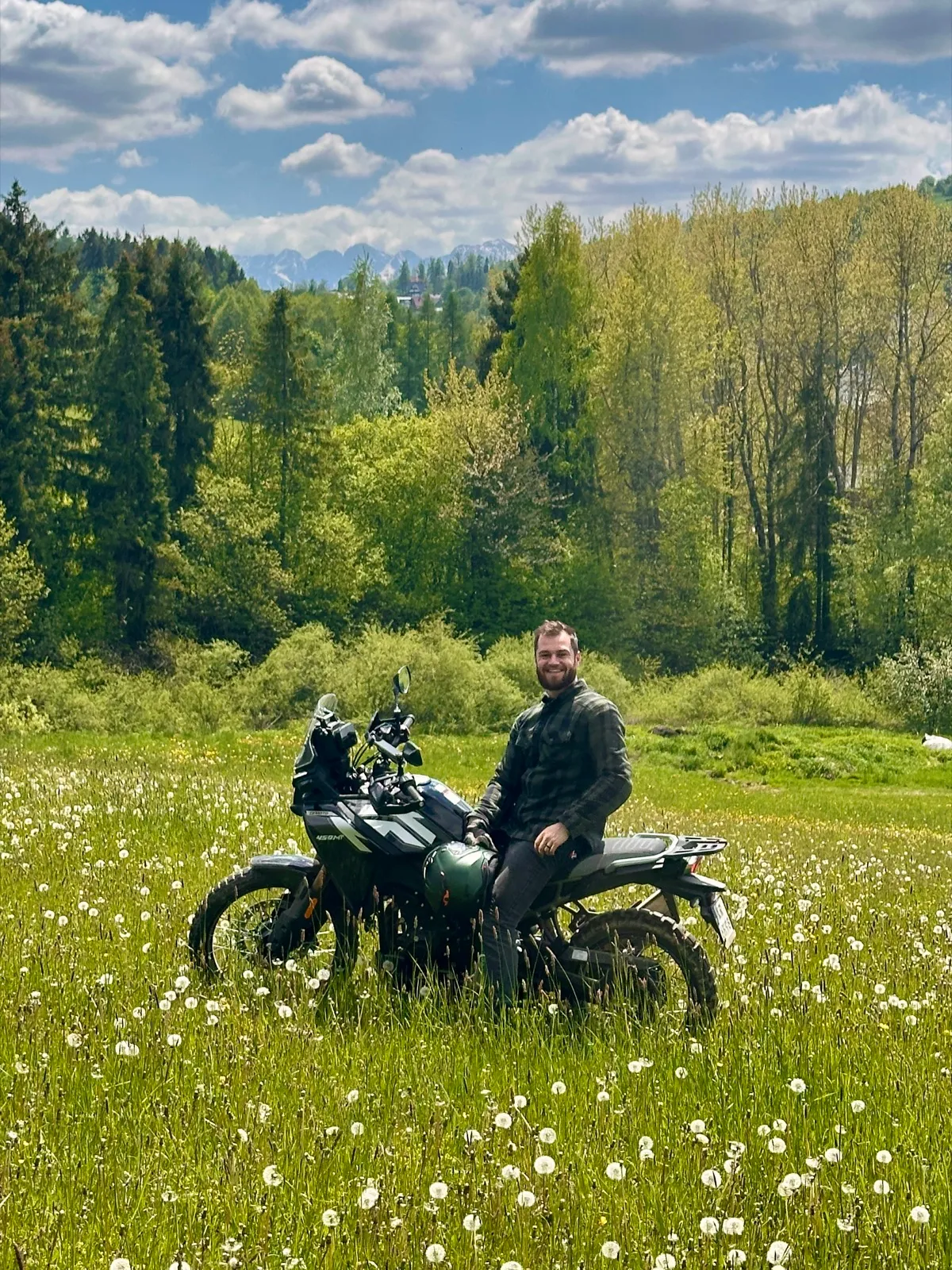 Przemek on a motorbike